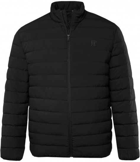 JP1880 Jacket Quilted Stand-up Collar Black - Μπουφάν - Aνδρικά μπουφαν μεγάλα μεγέθη