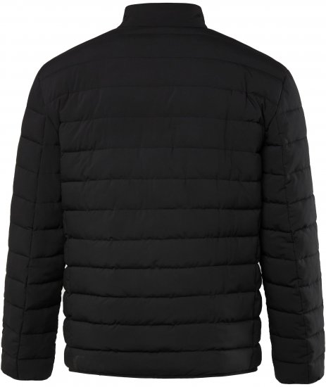 JP1880 Jacket Quilted Stand-up Collar Black - Μπουφάν - Aνδρικά μπουφαν μεγάλα μεγέθη