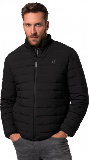 JP1880 Jacket Quilted Stand-up Collar Black - Μπουφάν - Aνδρικά μπουφαν μεγάλα μεγέθη
