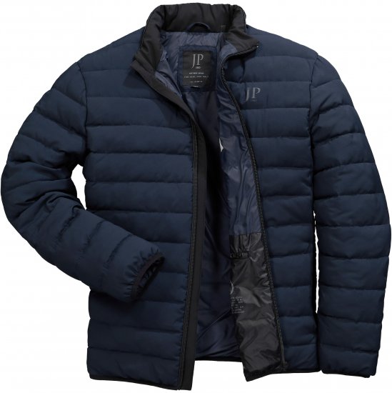 JP1880 Jacket Quilted Stand-up Collar Navy - Μπουφάν - Aνδρικά μπουφαν μεγάλα μεγέθη