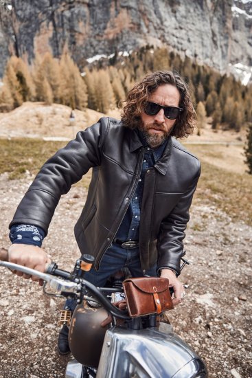 JP1880 Leather Jacket Soft Lamb Nappa Dark Brown - Μπουφάν - Aνδρικά μπουφαν μεγάλα μεγέθη