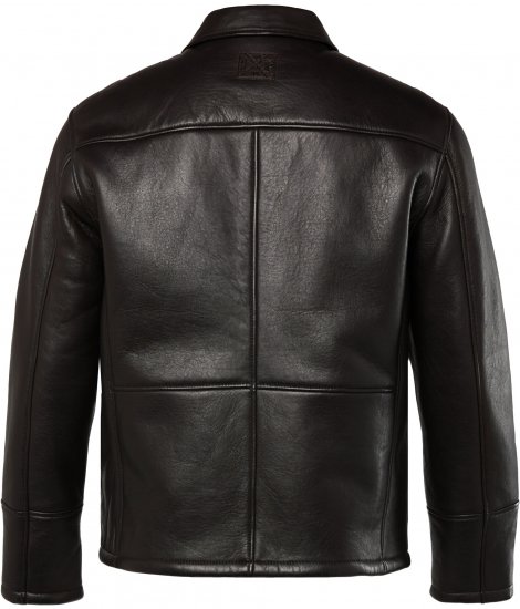 JP1880 Leather Jacket Soft Lamb Nappa Dark Brown - Μπουφάν - Aνδρικά μπουφαν μεγάλα μεγέθη