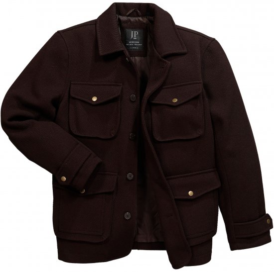 JP1880 Field Jacket Dark Brown - Μπουφάν - Aνδρικά μπουφαν μεγάλα μεγέθη