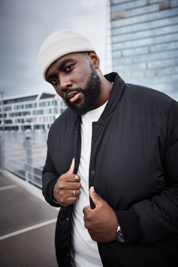 STHUGE Bomber Jacket Quilted Black - Μπουφάν - Aνδρικά μπουφαν μεγάλα μεγέθη