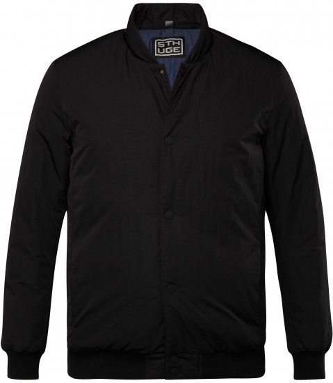 STHUGE Bomber Jacket Quilted Black - Μπουφάν - Aνδρικά μπουφαν μεγάλα μεγέθη