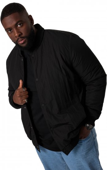 STHUGE Bomber Jacket Quilted Black - Μπουφάν - Aνδρικά μπουφαν μεγάλα μεγέθη