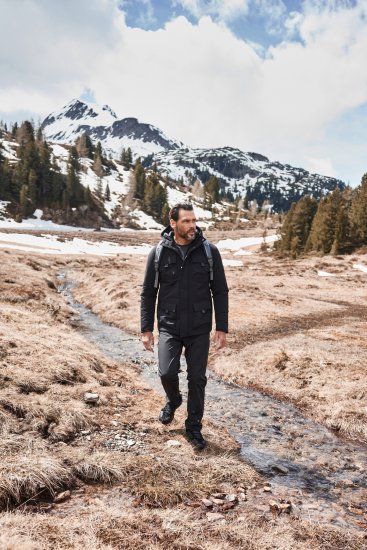 JP1880 Field Jacket Wind-repellent Black - Μπουφάν - Aνδρικά μπουφαν μεγάλα μεγέθη