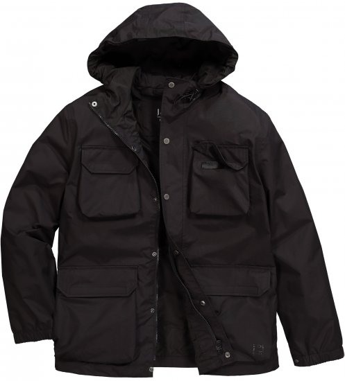 Jay-Pi Jacket Technical Weatherproof Stomach Fit Black - Μπουφάν - Aνδρικά μπουφαν μεγάλα μεγέθη