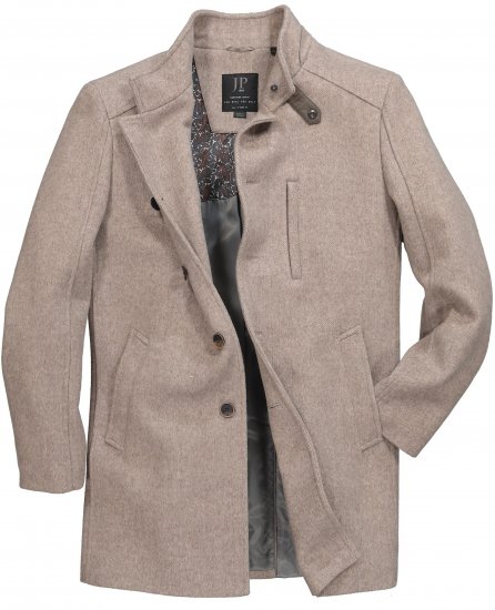 JP1880 Coat Wool Blend Beige Melange - Μπουφάν - Aνδρικά μπουφαν μεγάλα μεγέθη