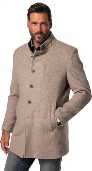 JP1880 Coat Wool Blend Beige Melange - Μπουφάν - Aνδρικά μπουφαν μεγάλα μεγέθη