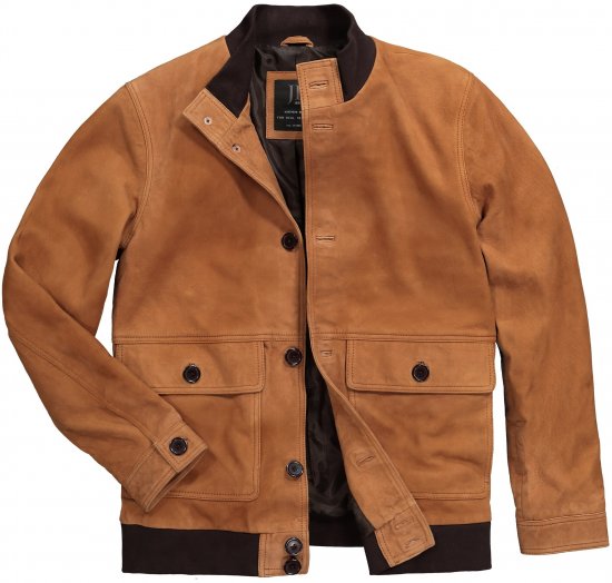 JP1880 Jacket Leather Lamb Nappa Brown - Μπουφάν - Aνδρικά μπουφαν μεγάλα μεγέθη