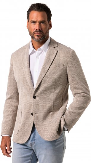 JP1880 Jacket Business Checked Beige - Μπουφάν - Aνδρικά μπουφαν μεγάλα μεγέθη