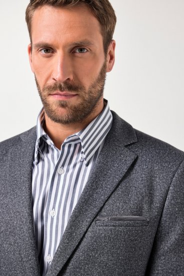 JP1880 Jacket Business Donegal Graphite Grey - Μπουφάν - Aνδρικά μπουφαν μεγάλα μεγέθη