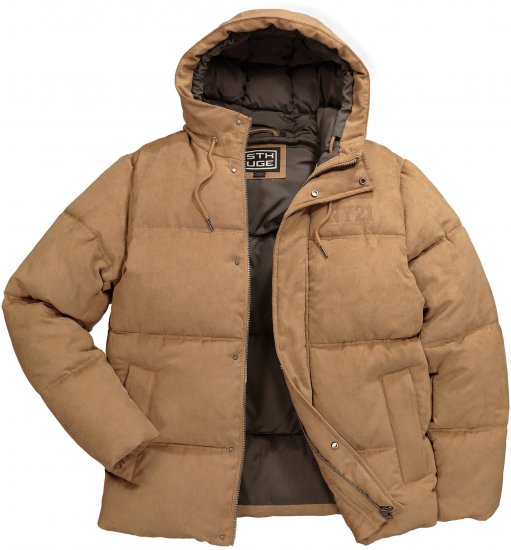 STHUGE Jacket Puffer With Warm Quilting Beige - Μπουφάν - Aνδρικά μπουφαν μεγάλα μεγέθη