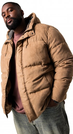 STHUGE Jacket Puffer With Warm Quilting Beige - Μπουφάν - Aνδρικά μπουφαν μεγάλα μεγέθη