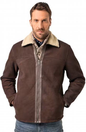 JP1880 Leather Jacket Genuine Lamb Nappa - Μπουφάν - Aνδρικά μπουφαν μεγάλα μεγέθη