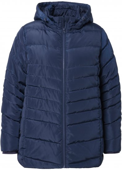 Ulla Popken Quilted Water Repellent Jacket Navy Blue - Μπουφάν & παλτά - 