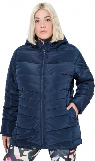 Ulla Popken Quilted Water Repellent Jacket Navy Blue - Μπουφάν & παλτά - 