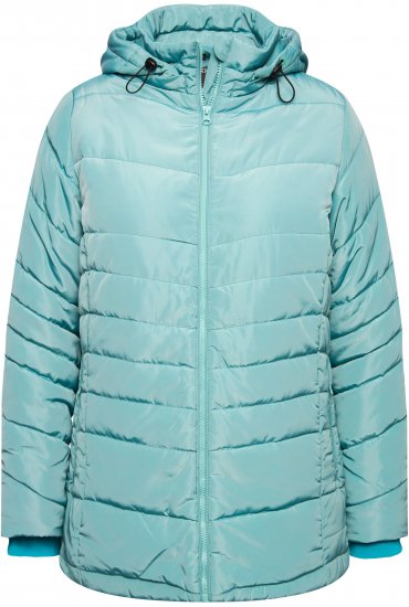 Ulla Popken Quilted Water Repellent Jacket Soft Turquoise - Μπουφάν - 