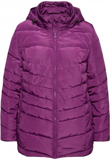 Ulla Popken Quilted Water Repellent Jacket Dark Purple - Μπουφάν - 