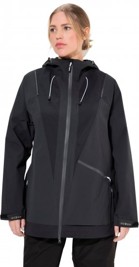 Ulla Popken Functional Reflective Waterproof Jacket Black - Μπουφάν - 