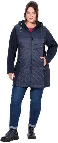 Ulla Popken HYPRAR Softshell Long Cut Jacket Navy - Μπουφάν - 