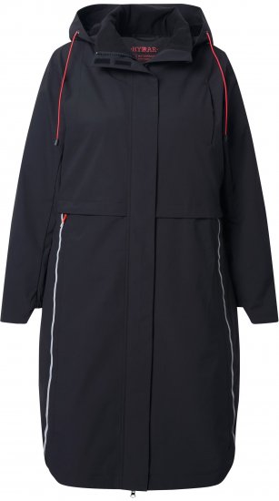 Ulla Popken Extra Long Functional Coat Black - Μπουφάν - 