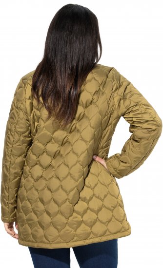 Ulla Popken HYPRAR Water-Repellent Quilted Jacket Dark Mustard Yellow - Μπουφάν - 