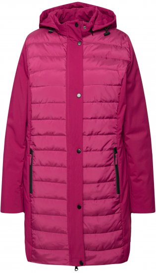 Ulla Popken HYPRAR Mixed Texture Water-Repellent Jacket Ruby - Μπουφάν - 