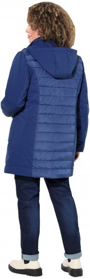 Ulla Popken HYPRAR Mixed Texture Water-Repellent Jacket Night Blue - Μπουφάν - 