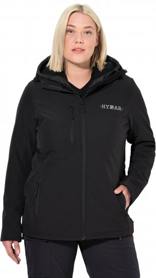Ulla Popken HYPRAR Softshell Fleece Lined Jacket Black - Μπουφάν - 