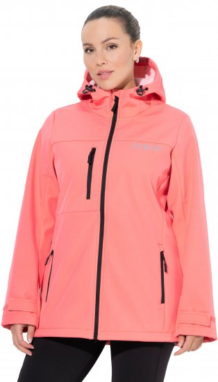 Ulla Popken HYPRAR Softshell Fleece Lined Jacket Coral - Μπουφάν - 