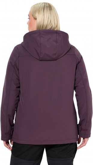 Ulla Popken HYPRAR Softshell Fleece Lined Jacket Dark Blackberry - Γυναικείες ζώνες - 