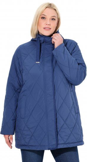 Ulla Popken HYPRAR Quilted Water-Repellent Jacket Medium Blue - Μπουφάν - 