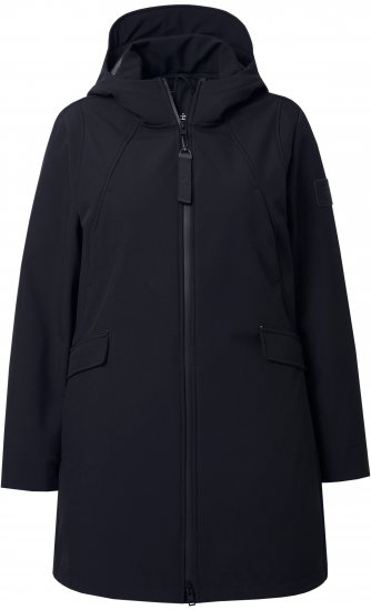 Ulla Popken HYPRAR Water Repellent Softshell Jacket Black - Μπουφάν - 