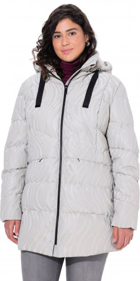 Ulla Popken HYPRAR Wave Quilted Water-Repellent Jacket Off-White - Μπουφάν - 