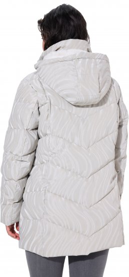 Ulla Popken HYPRAR Wave Quilted Water-Repellent Jacket Off-White - Μπουφάν - 