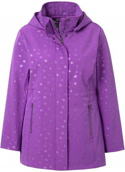 Ulla Popken HYPRAR Star Print Softshell Jacket Purple - Μπουφάν - 