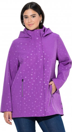 Ulla Popken HYPRAR Star Print Softshell Jacket Purple - Μπουφάν - 