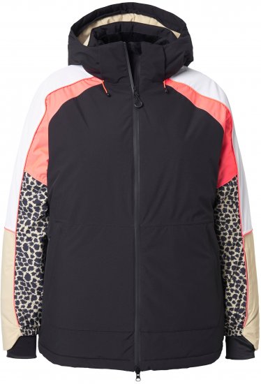 Ulla Popken HYPRAR Patchwork Sleeve Performance Jacket Black - Μπουφάν - 