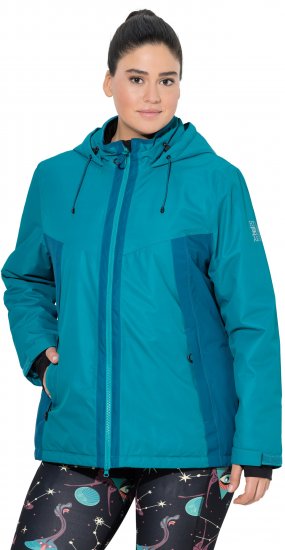 Ulla Popken HYPRAR Triple Function Two-Tone Ski Jacket Emerald Blue - Μπουφάν - 