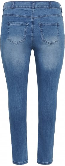 Kaffe Curve Laurina Τζιν Washed/Destroyed Blue Denim - Τζιν & Παντελόνια για Γυναίκες σε Μεγάλες Μεγέθη – Plus Size - 