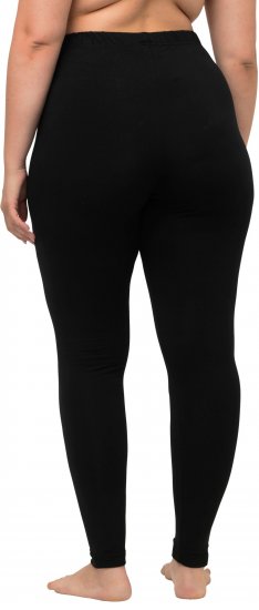 Ulla Popken Basic Stretch Knit Ankle Length Leggings Black - Τζιν & Παντελόνια για Γυναίκες σε Μεγάλες Μεγέθη – Plus Size - 