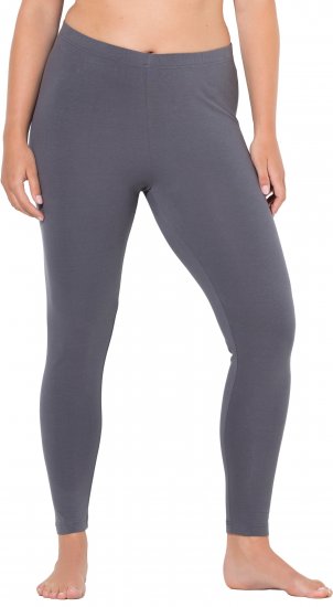 Ulla Popken Basic Stretch Knit Ankle Length Leggings Dark Grey - Τζιν & Παντελόνια για Γυναίκες σε Μεγάλες Μεγέθη – Plus Size - 
