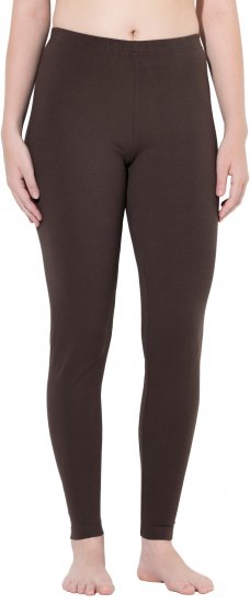 Ulla Popken Basic Stretch Knit Ankle Length Leggings Pine Brown - Τζιν & Παντελόνια για Γυναίκες σε Μεγάλες Μεγέθη – Plus Size - 