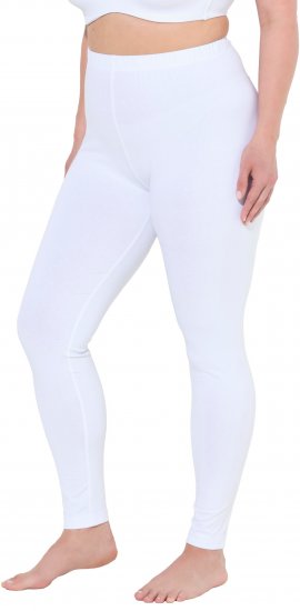 Ulla Popken Basic Stretch Knit Ankle Length Leggings Snow White - Τζιν & Παντελόνια για Γυναίκες σε Μεγάλες Μεγέθη – Plus Size - 