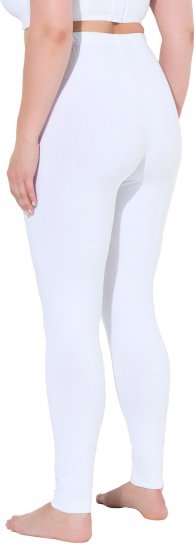 Ulla Popken Basic Stretch Knit Ankle Length Leggings Snow White - Τζιν & Παντελόνια για Γυναίκες σε Μεγάλες Μεγέθη – Plus Size - 