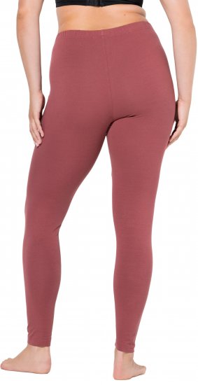 Ulla Popken Basic Stretch Knit Ankle Length Leggings Brick Red - Τζιν & Παντελόνια για Γυναίκες σε Μεγάλες Μεγέθη – Plus Size - 