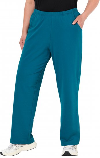 Ulla Popken Pull On Knit Straight Leg Pocket Pants Dark Petrol - ΓΥΝΑΙΚΕΊΑ ΡΟΎΧΑ 40-66 - 