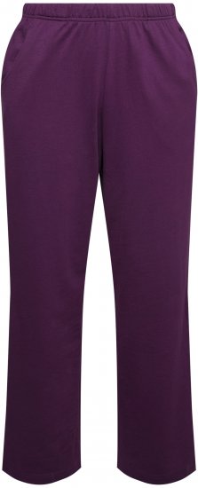 Ulla Popken Pull On Knit Straight Leg Pocket Pants Dark Blackberry - Τζιν & Παντελόνια για Γυναίκες σε Μεγάλες Μεγέθη – Plus Size - 